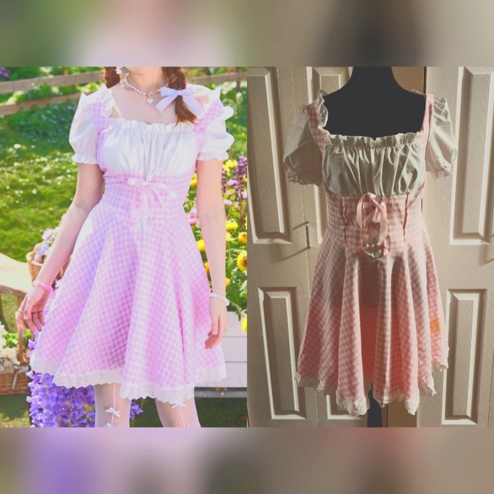 Gingham print dress